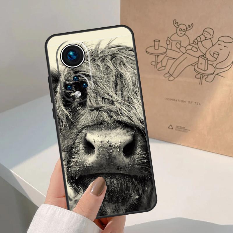 Cute Highland Cow For Honor Magic 8 Pro 7 6 5 Lite Case For Honor Win RT 200 400 50 70 90 X8b X9a X9b X9c X9d