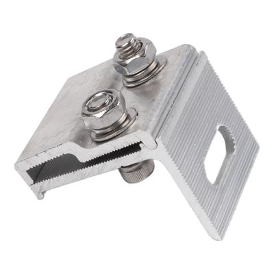 Aluminum Alloy Roof Clamp for Solar PV Mounting On Standing Seam and Folded Sheet Metal Roofs with Stainless Steel Fastening Kit