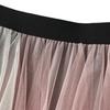 Damen Tüllrock Hohe Taille Faltenrock Asymmetrischer Damenrock Kontrastfarbe Unregelmäßiger Saumrock