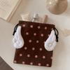 Canvas Drawstring Makeup Bag Portable Cosmetics Bag Fashion Small Organizer  Daily Use