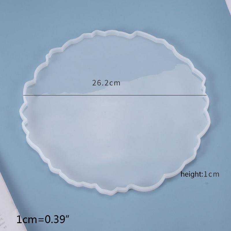 Tavă de Servire Crystal Epoxy Mucegai DIY Suport Pahare Mucegai Crystal Tavă Rotundă Neregulară Mucegai Silicon Tavă Fructe Mucegai Turnare
