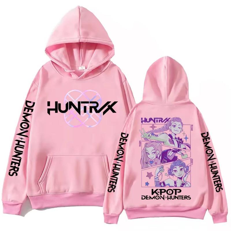 Fashion Women's Hoodies Demon Hunters Anime Print Kids Girl Casual Pullover Long Sleeve Sweatshirt Women's Top Clothing