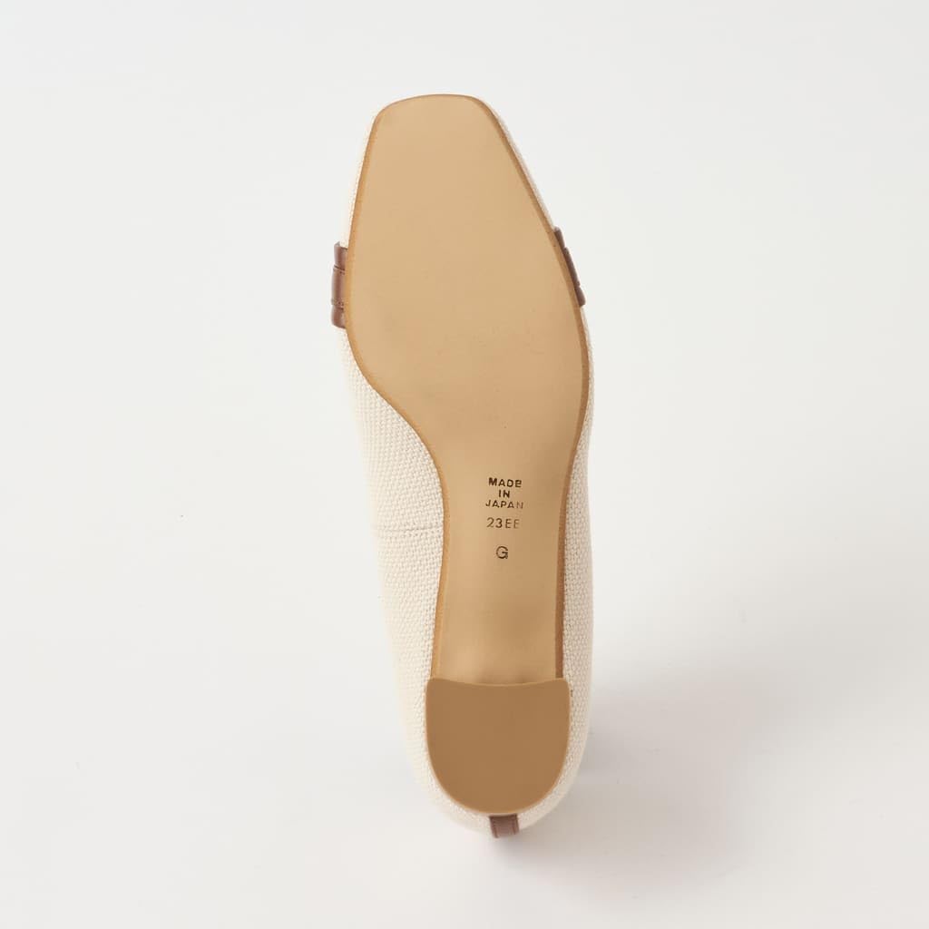 WELLFIT Low Heel Flat Made in 114135100013 [Diana] Shoes, Japan, White, Ivory, 24.5cm,