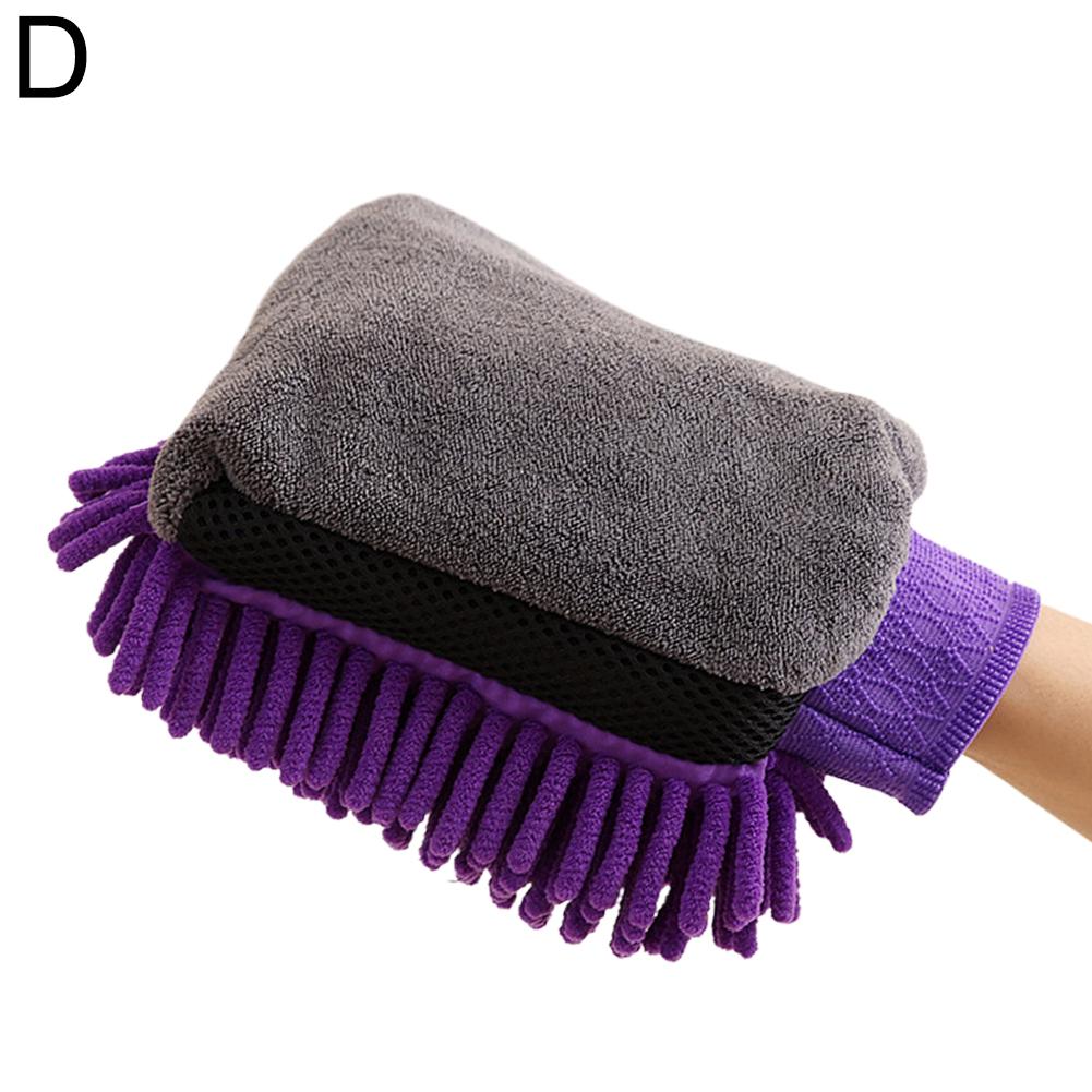 Large Microfiber Car Wash Mitt Waterproof Chenille Gloves Thick Car Cleaning Mitt Wax Detailing Auto Care Double-faced Glove