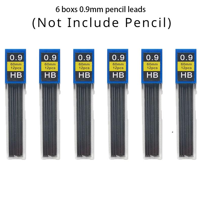 Metal Mechanical Pencil 0.3/0.5/0.7/0.9/1.3/2.0mm Drawing Automatic HB Pencil Set with Leads Office School Writing Art Supplies