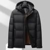 Men's Winter New Men's Fattened Plus Size Fashion Removable Hat Down Jacket Warm Jacket