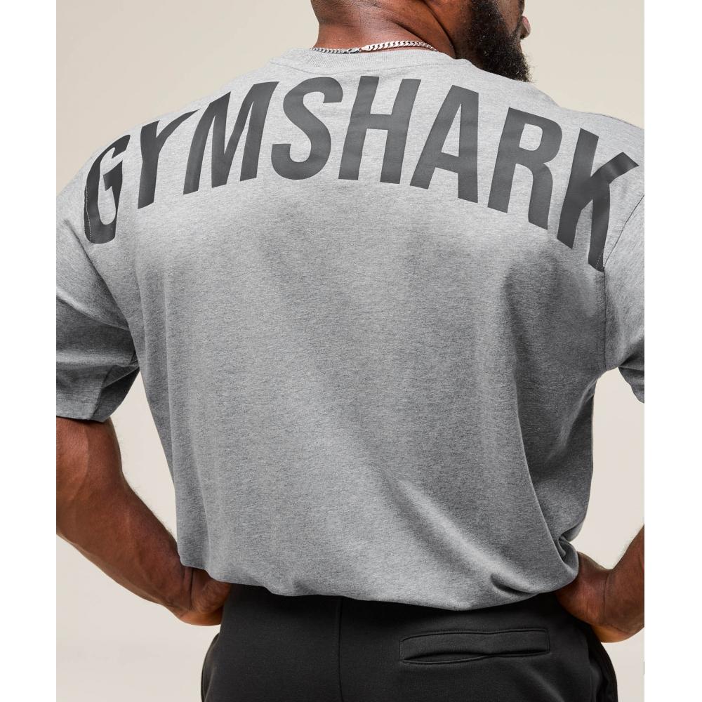 Gymshark Power T shirT Charcoal Core Marl Black A2c9e Gdhc