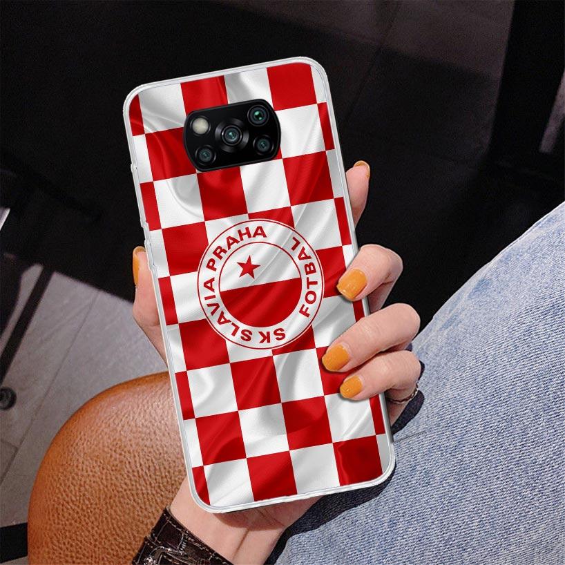 Sk Slavia Praha Czech Republic Phone Case For Xiaomi Poco X7 X6 X5 Pro F7 Ultra Redmi 15C 15 13C 13 12C 12 10 10A 10C 9 9A 9C 9T