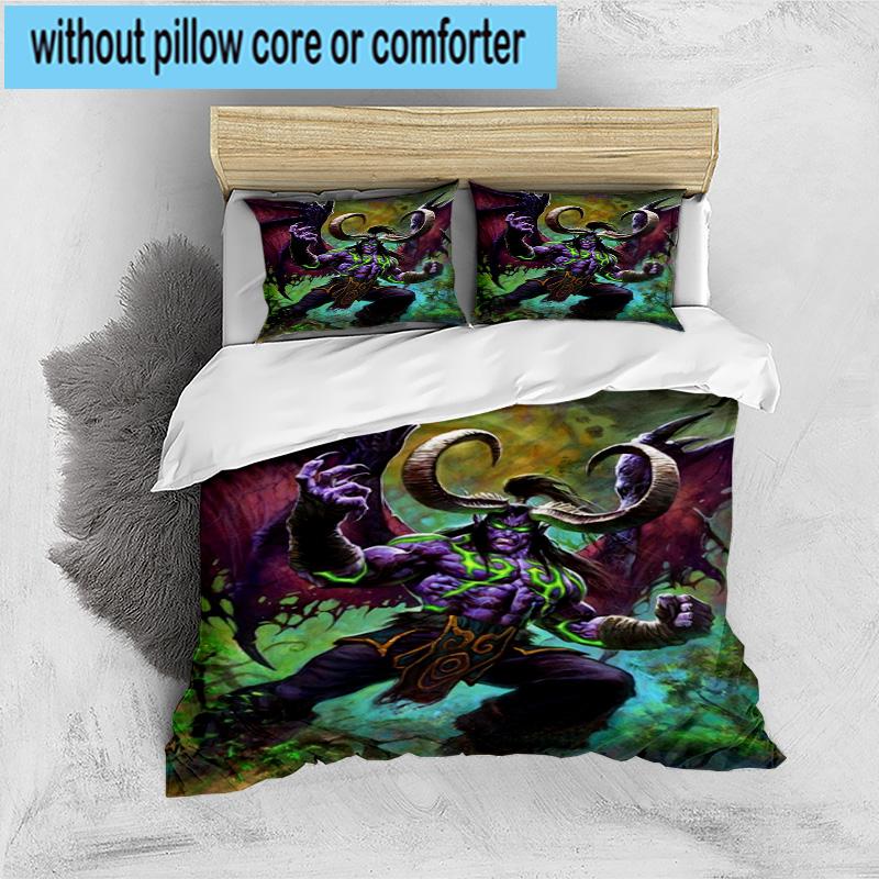 3PCS Warcraft Game 3pcs Bedding,Including 3PCS Duvet Cover And 2pcs Pillowcases Perfect for Christmas,Ideal for Bedroom, Dormitory