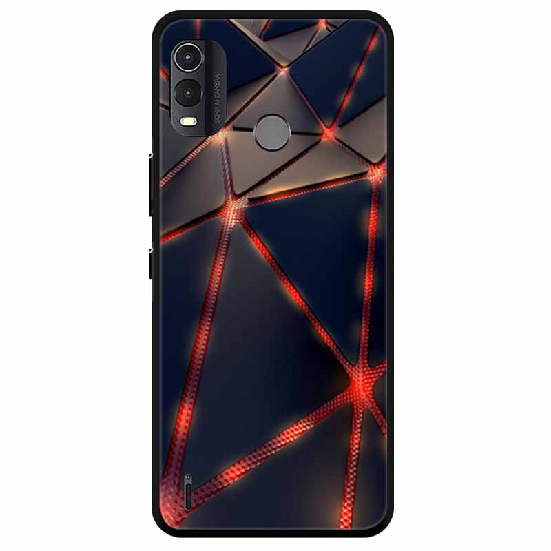 Soft Silicone Cover For Nokia C22 Case 2023 TPU Wolf Lion Painted Black Phone Coque for Nokia C22 C 22 4G Black For NokiaC22