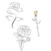 Gold Rose Anstecknadeln Für Damen Unisex Elegante Blume Metallbrosche Bankett Schmuck Geschenke