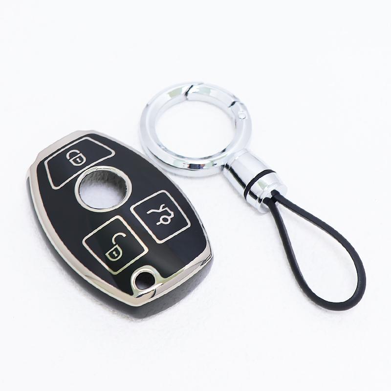 TPU Shell Car Key Case Cover For Mercedes Benz W210 W211 W242 W212 W246 W203 W204 W205 AMG A B C E S CLS CLK CLA SLK GLC GLA GLK
