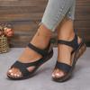 Sandali,Nuovi Sandali alla Moda con Fondo Spesso Floreale,Scarpe da Donna Taglia Grande,Cinturino Magico,Scarpe da Donna Leggere