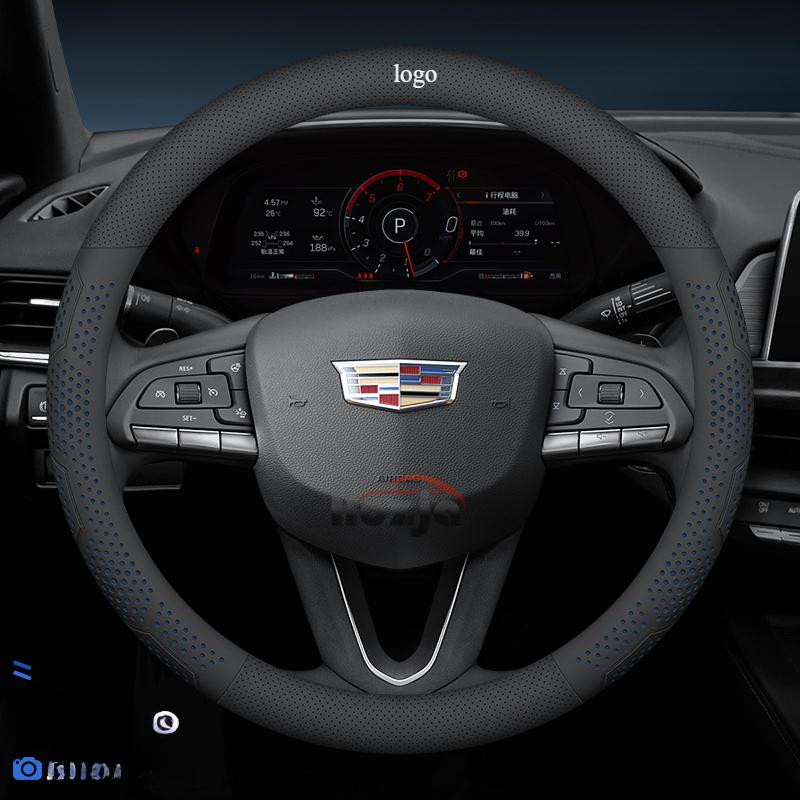 Leather Car Steering Wheel Cover for Cadillac XT5 XT6 XT4 CT4 CT5 CT6 Escalade ATS CTS SRX XTS CUE Accessories zg8