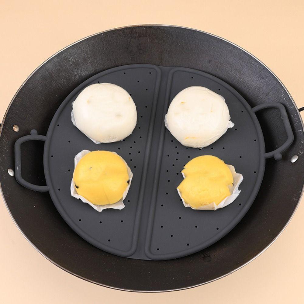 Silicone Foldable Steamer Basket with Handles Drain Rack Multifunctional Steaming Rack  Pan