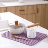 Silicone Hollow Drainage Heat Insulation Mat Square Sink Mat for Kitchen Sink Bottom Anti-scratch Anti-drop