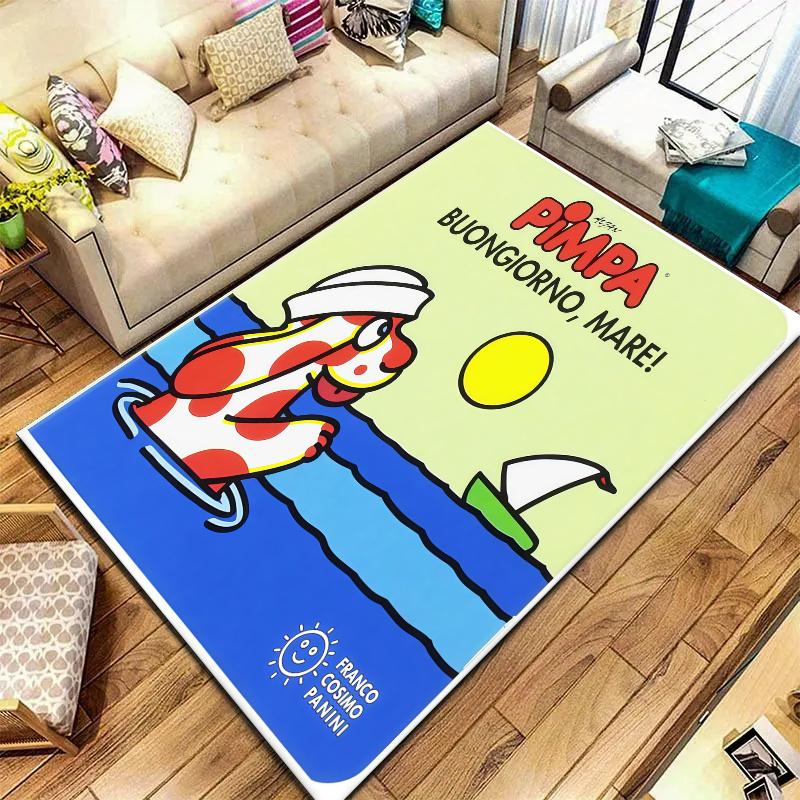 Pimpa Carpet Rug for Living Room Bedroom Home Sofa Decoration,Kids play Nonslip Floor Mat