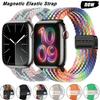 Nylon Band For Apple Watch Strap 44mm 40mm 45mm 46mm 49mm 41mm 38 Magnetic Braided Bracelet iWatch Series Se 7 6 8 9 10 Ultra 2