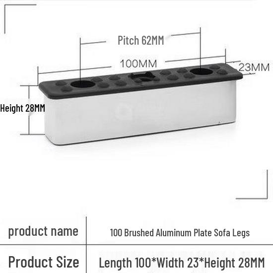 

Hongfeng Brushed Aluminum L/I-Shaped Support Legs for Sofas, Tables, and Cabinets