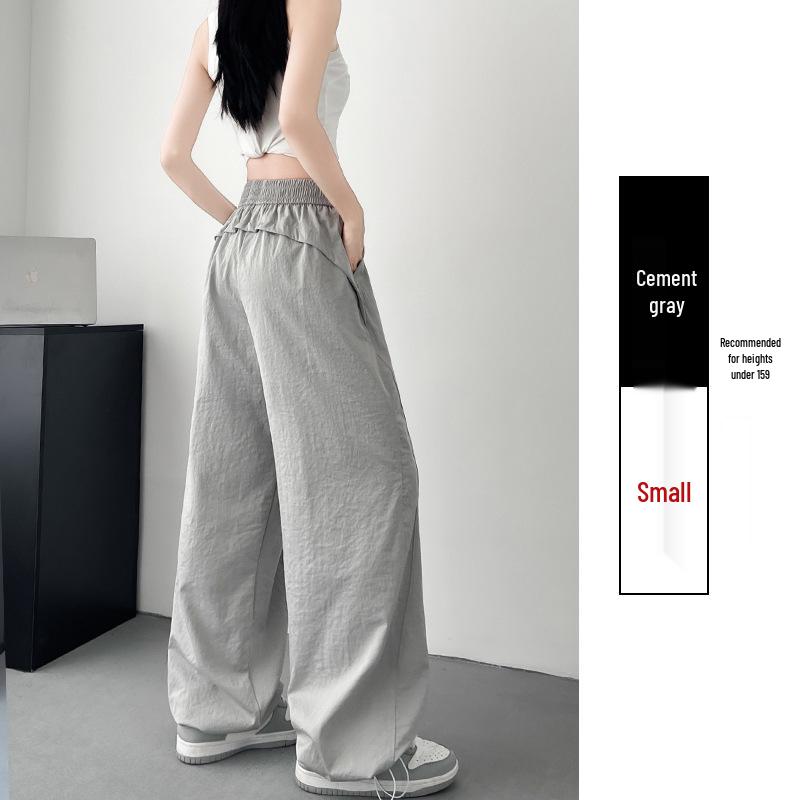 

Women s Retro Cargo Pants: Two-Wear Drape, Hip-Lifting, Sun-Protection, Loose Fit, Floor-Length for Spring & Summer Medium