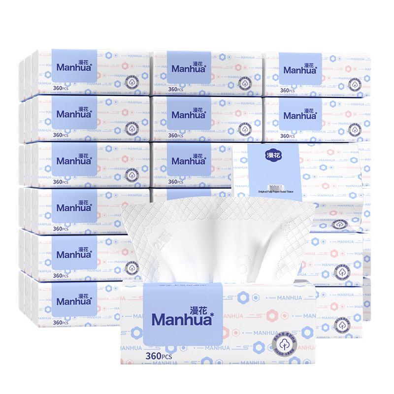 Manhua 5-Ply Soft Pack Facial Tissues, 20-Pack