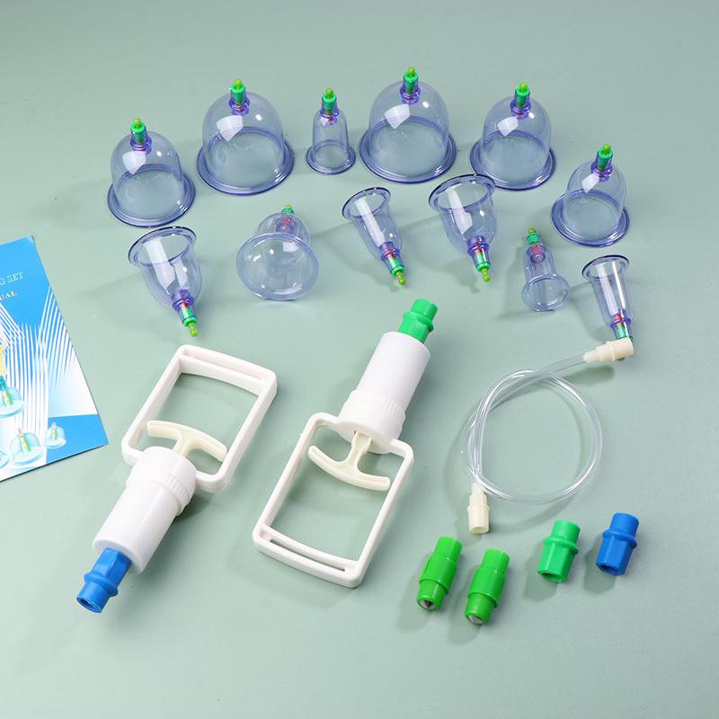 12-teiliges Vakuum-Schröpfset mit Pumpsaugnapf, Rückenmassage-Körperbecher, Detox- und Anti-Cellulite-Therapiedosen, Gläser für die gesunde Pflege