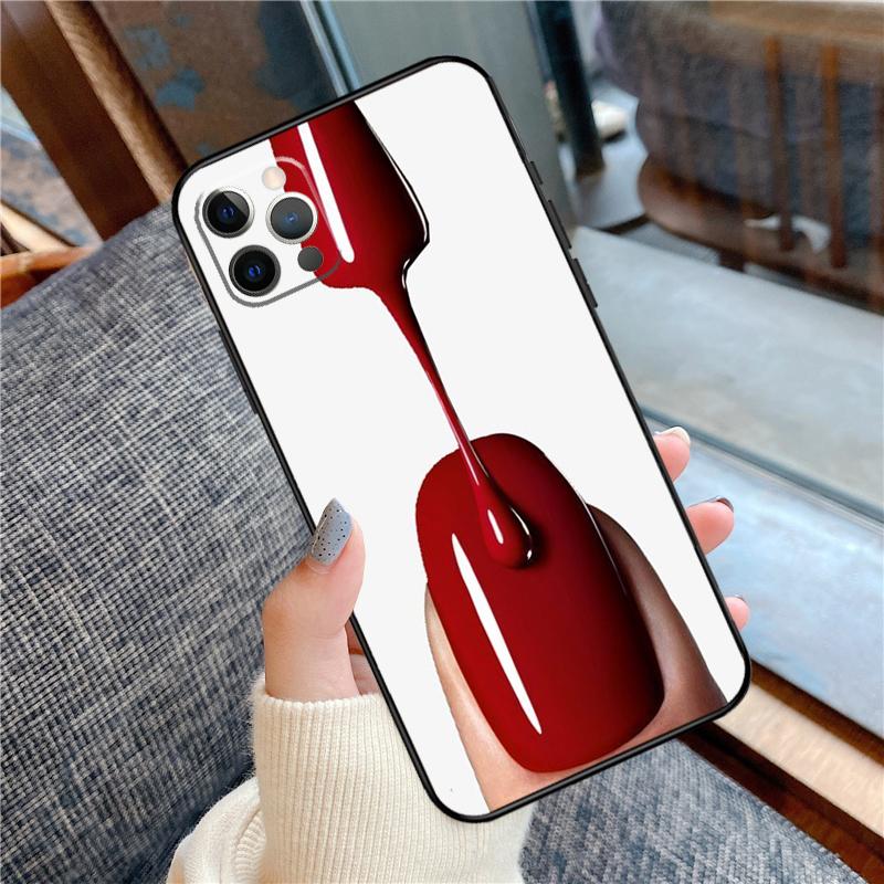 Cosmetics Nail Polish Phone Case For iPhone 11 12 13 14 15 16 Pro Max 12 13 Mini X XR XS MAX 14 Plus Cover