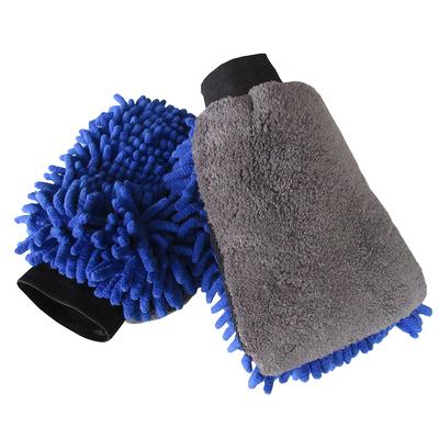 Polyester Auto Washing Glove Portable Reusable Replacement Scratchproof Vehicle Cleaning Gloves Tool Scrubber Accessories