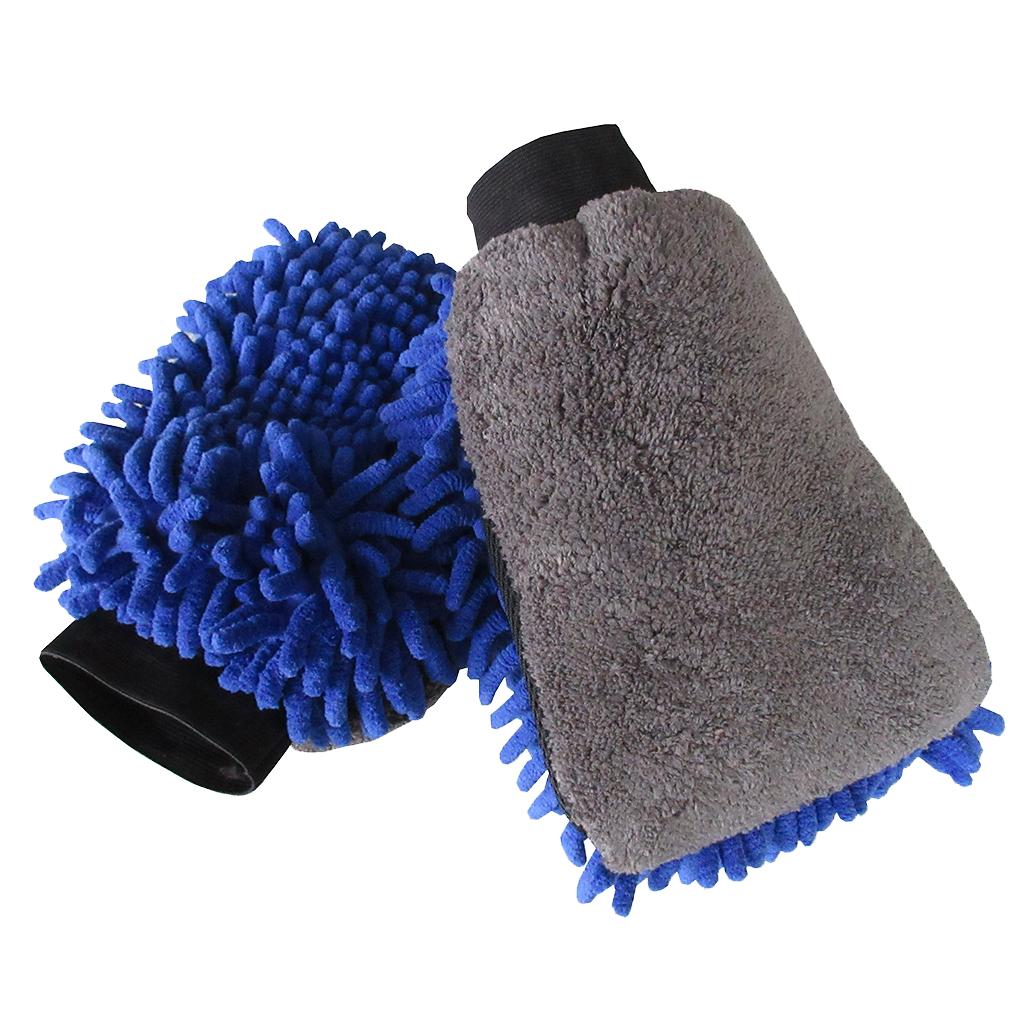 Car Wash Glove Coral Mitt Soft Anti-scratch for Car Wash Multifunction Thick Cleaning Glove Car Wax Detailing Brush Colorful