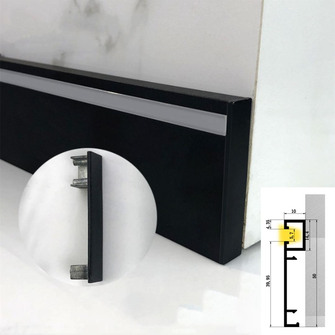 

Высота светодиодного плинтуса 50/80 мм, линейный светильник, алюминиевый профиль, аксессуары, плинтус, пластиковый внутренний угол, внешний угловой соединитель Black