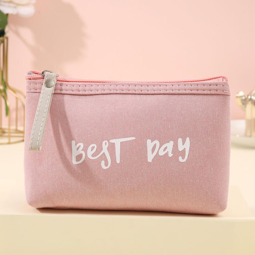 Summer travel makeup bag portable makeup storage bag for going out Canvas coin purse mobile storage bag