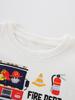 2026 Spring/Summer Kids' Fire Truck Print T-shirt - Short Sleeve & Round Neck