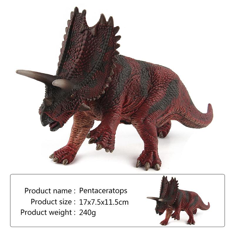 English Detail Map Dinosaur World Figure Model Toy Pentacrosaurus Tyrannosaurus Ornament Doll