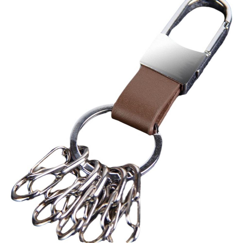 Minimalist Men's  Leather Car Key Ring Durable Car Key Holder Waist Hanging Key Chain  Party Gift