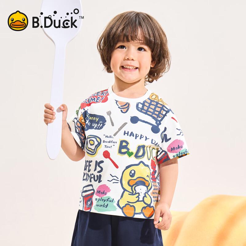 B.Duck Boys' Ice-Feel Quick-Dry Cartoon T-Shirt