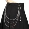 Multi Layer Star Design Pants Chain Alloy Body Jewelry Sturdy Secure Clasp For Casual Party Wear