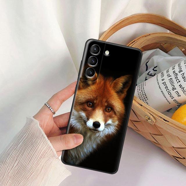 Roztomilý liščí zvířecí pouzdro na telefon pro Samsung Galaxy S24FE S23 5G S20 S21 FE S25 S22 Ultra S24 Plus Pouzdra Měkký TPU Silikonový kryt Lišky