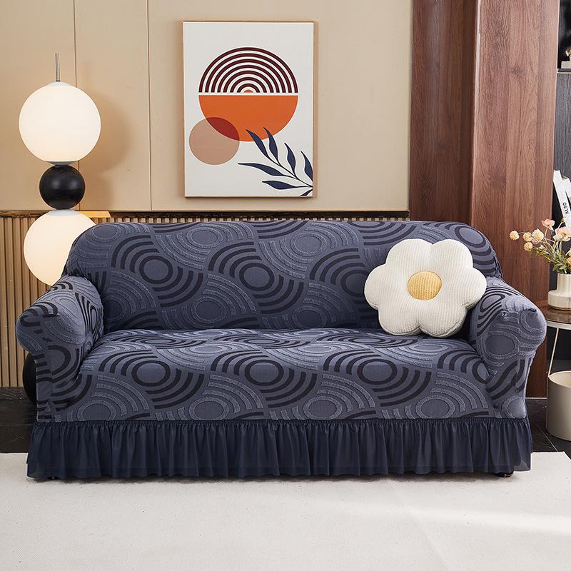 Thickened Skirt Sofa Cover Three-color Three-dimensional Jacquard Sofa Cover Four-season Universal Sofa Cover