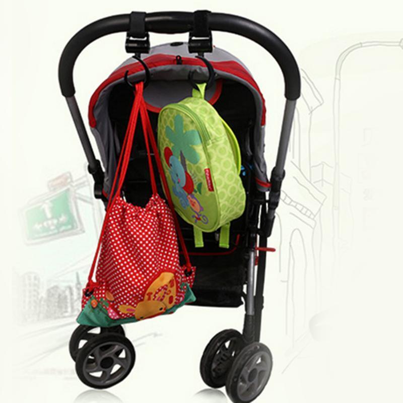 1pair Pram Stroller Hanger Pushchair Swivel Hook Carriage Storage Hanging Holder