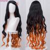 Kamado Nezuko Wigs Anime Nezuko Cosplay Long Heat Resistant Synthetic Hair Cosplay Wig
