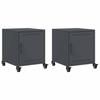 VidaXL Bedside Tables 2 Pcs Anthracite 36x39x43.5 Cm Steel, Cabinet, Side Cabinet, Phone Stand, Table of 846619