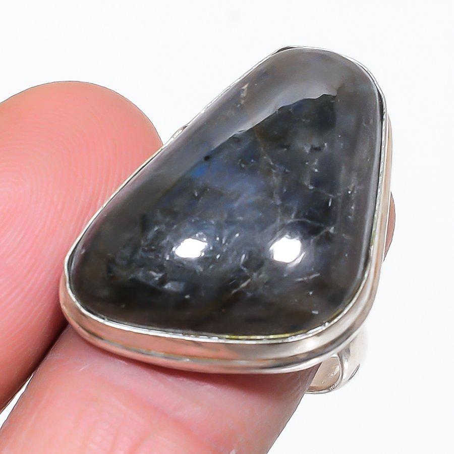 

Labradorite Handmade 925 Sterling Silver Jewelry Ring Size 9 d5E57
