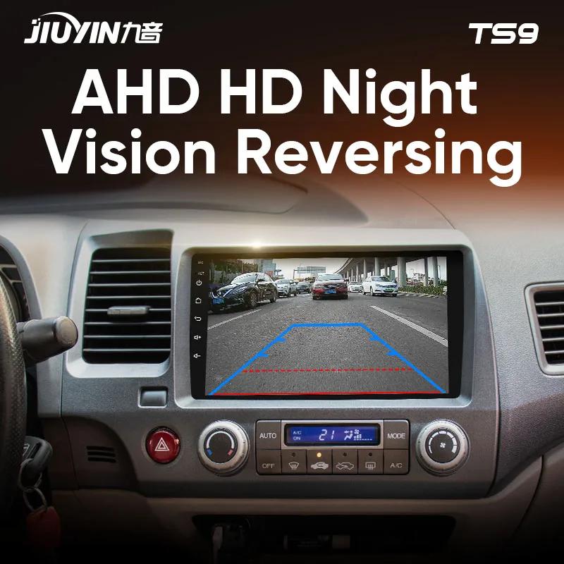 JIUYIN 10.1" Android 12 Carplay Car Stereo Radio for Honda Civic 8 2005 - 2012 Multimedia Player Navigation GPS 2 Din 4G Audio