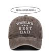 Washed Cotton World's Best Dad Caps Adjustable Baseball Cap Fashion Sport Visors Cap  Father's Gift