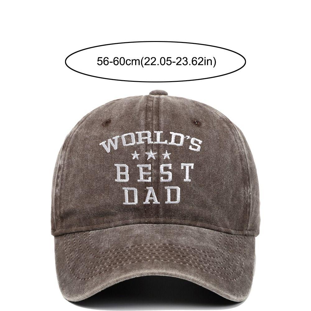 Washed Cotton World's Best Dad Caps Adjustable Baseball Cap Fashion Sport Visors Cap  Father's Gift