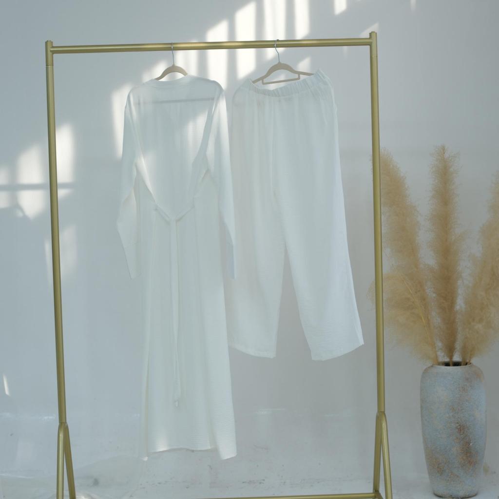 Loriya Dubai Solid Color Button Two-Piece Set LR945