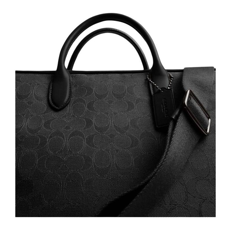 Coach THEO 40 Classic Logo Presbyopia Pattern Fabric Briefcase Large Men's Black