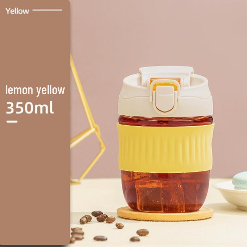 MINGHUI Double-Drink Single-Layer Glass Coffee Cup 350ml