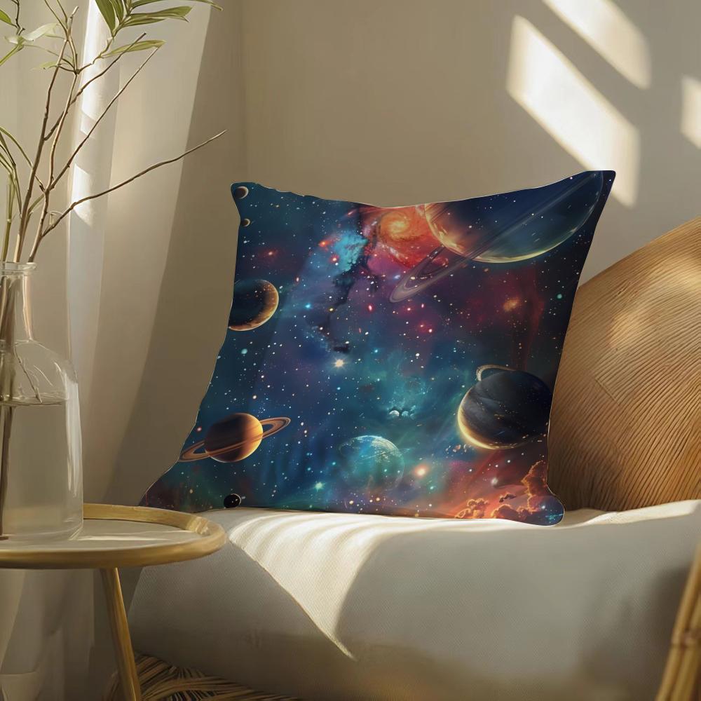 Beautiful Planets And Universe Lovers Pillow Case Pattern Printed Pillowcase for Living Room Sofa Cushion Cover  Bedroom Decor