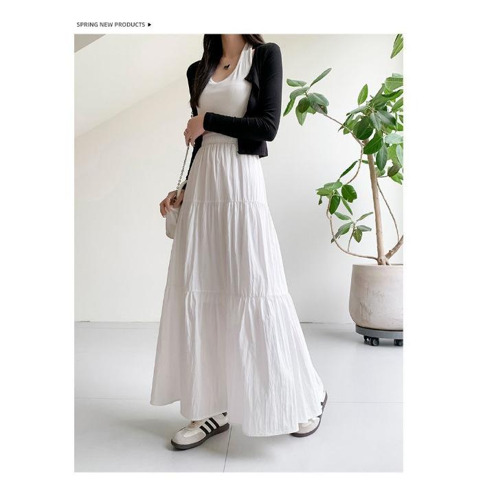 

Fluffy cake big pendulum gentle skirt summer high waist thin thin small medium long academic style S